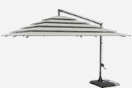 Parasol excentré en inox EVOLUTION